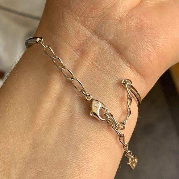 Swarovski Heartstone Bracelet 827545 Silver Hearts *Missing 1 Heart Crystal* - Picture 11 of 13